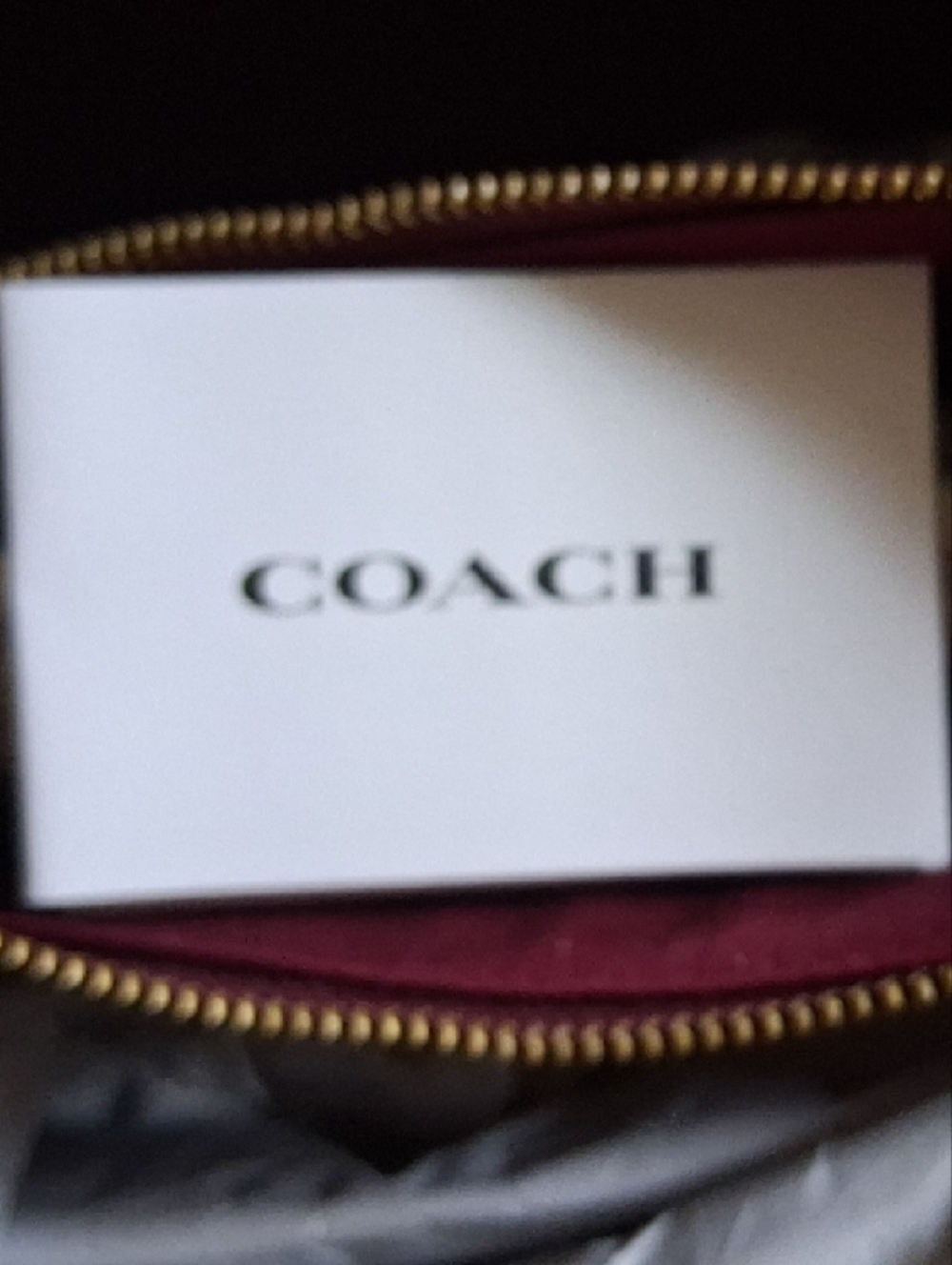 Coach Brown Signature Canvas Shoulder Tote with Leather Trim - Picture 9 of 11